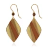 Silver Forest Earrings Soft Diamond Abstract Gold Drop -Fashion Accessories Store NE 1477