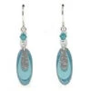 Silver Forest Mixed Turquoise Layered Shapes Pierced Earrings -Fashion Accessories Store NE 1781