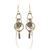 Silver Forest Clock Works W/ Wisp & Beads Earrings -Fashion Accessories Store NE 1795