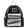 Loungefly NFL Las Vegas Raiders Sequin Mini Backpack -Fashion Accessories Store NFLBK0059 LFNFLVEGASRAIDERSSEQUINMINIBACKPACK2395FRONT