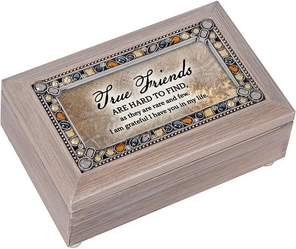 True Friends Hard To Find Brushed Pewter Jewelry Petite Music Box Plays Edelweiss 3 True Friends Hard To Find Brushed Pewter Jewelry Petite Music Box Plays Edelweiss