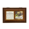First Communion Brown Petite Jewelry Music Box Plays Ave Maria -Fashion Accessories Store PM5810S