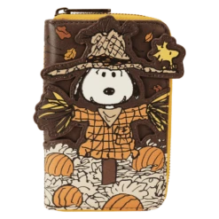 LOUNGEFLY Peanuts Snoopy Scarecrow Cosplay Zip Around Wallet