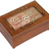 Mom Your Love Means World To Me Woodgrain Embossed Jewelry Music Box Plays Wind Beneath My Wings -Fashion Accessories Store PR108