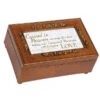Treasured Memories Love Feather Wood Finish Petite Rose Jewelry Music Box Plays Amazing Grace -Fashion Accessories Store PR209S
