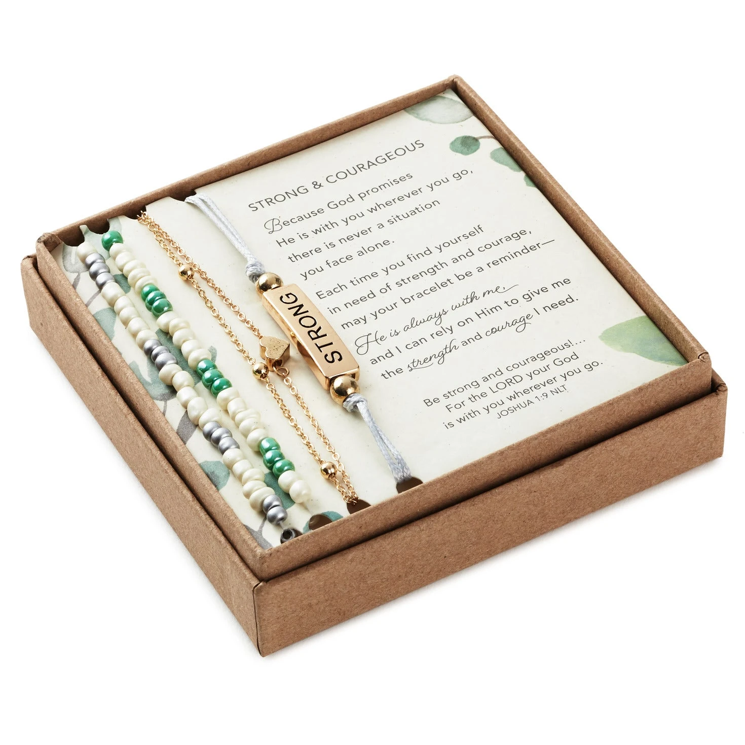 Hallmark Strong And Courageous Bracelets, Set Of 4 3 Hallmark Strong And Courageous Bracelets, Set Of 4