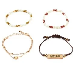 Hallmark Loved Bracelets, Set Of 4 -Fashion Accessories Store REL1081 02