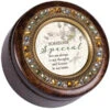 Someone Special Amber Earth Tone Jeweled Round Music Box Plays Wind Beneath My Wings -Fashion Accessories Store RJ49A
