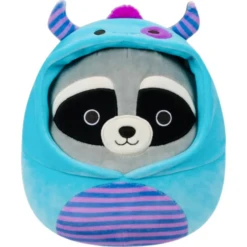 Halloween Squishmallow Rocky The Raccoon In Monster Costume 12" Stuffed Plush By Kelly Toy