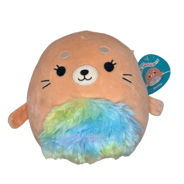 Squishmallow Romy The Furry Peach Seal With Tie-Dye Belly 8" Stuffed Plush By Kelly Toy 3 Squishmallow Romy The Furry Peach Seal With Tie-Dye Belly 8" Stuffed Plush By Kelly Toy