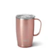 SWIG Shimmer Rose Gold Travel Mug 18 Oz. Stainless Steel And Insulated -Fashion Accessories Store S101 C18 RS