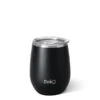 SWIG Matte Black Stemless Wine Cup 14 Oz. Stainless Steel And Insulated -Fashion Accessories Store S104 C14 BK