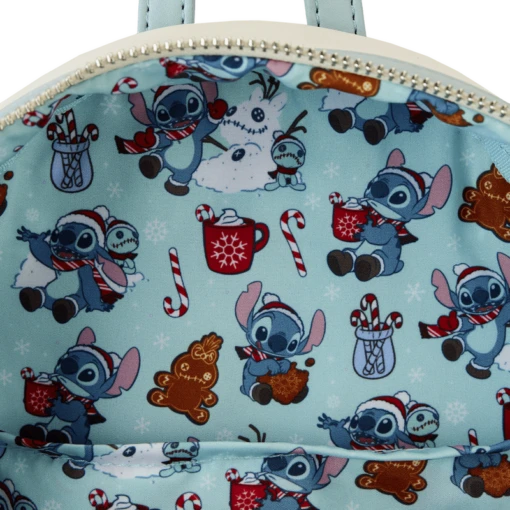 Loungefly Stitch Holiday Snow Angel Glitter Mini Backpack - Image 3