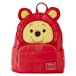 LOUNGEFLY Winnie The Pooh Rainy Day Puffer Jacket Cosplay Mini Backpack