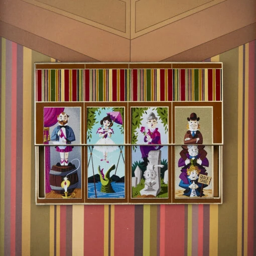 Loungefly Haunted Mansion Stretching Room Portraits 3" Collector Box Sliding Pin - Image 2