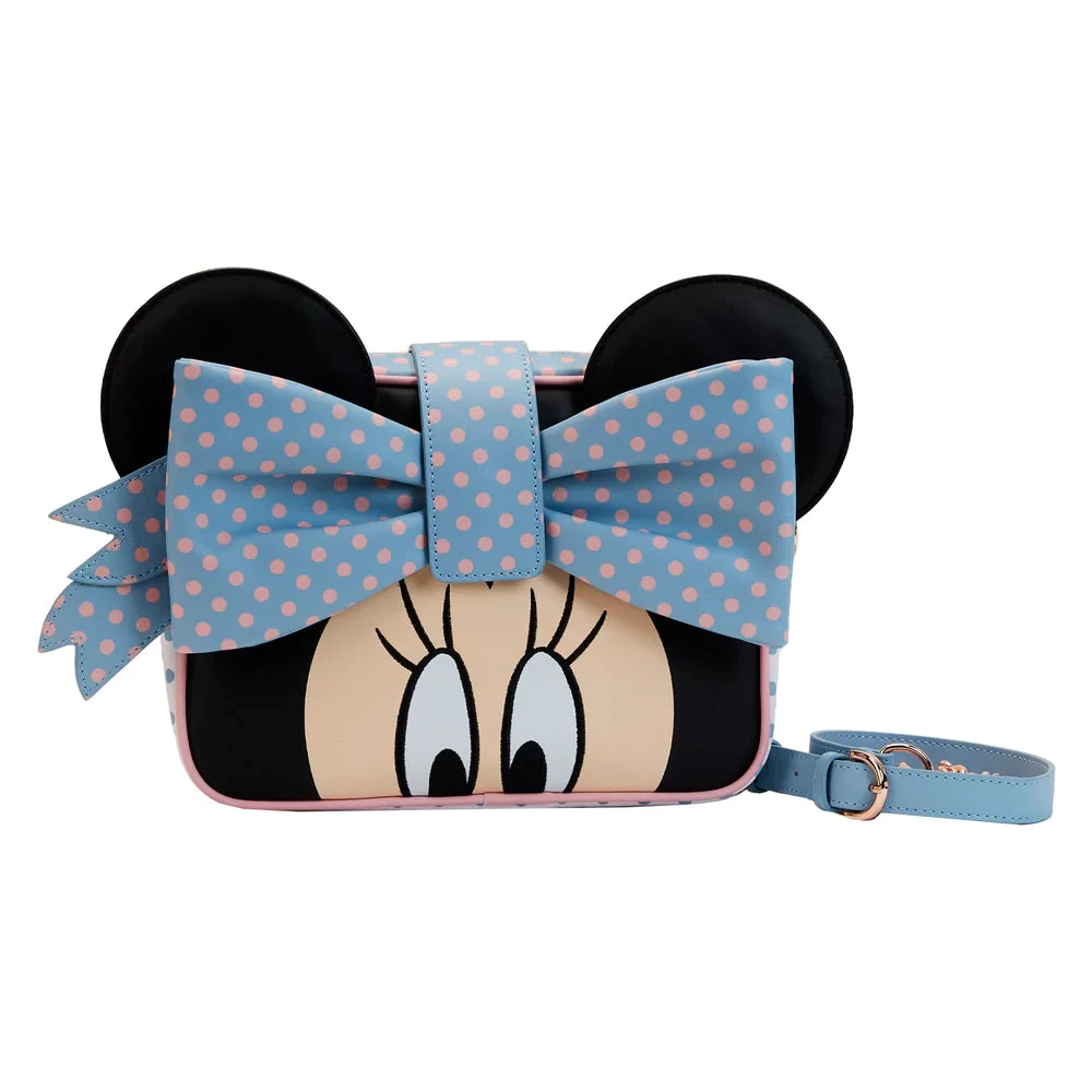 Loungefly Minnie Mouse Pastel Polka Dot Crossbody Bag 3 Loungefly Minnie Mouse Pastel Polka Dot Crossbody Bag