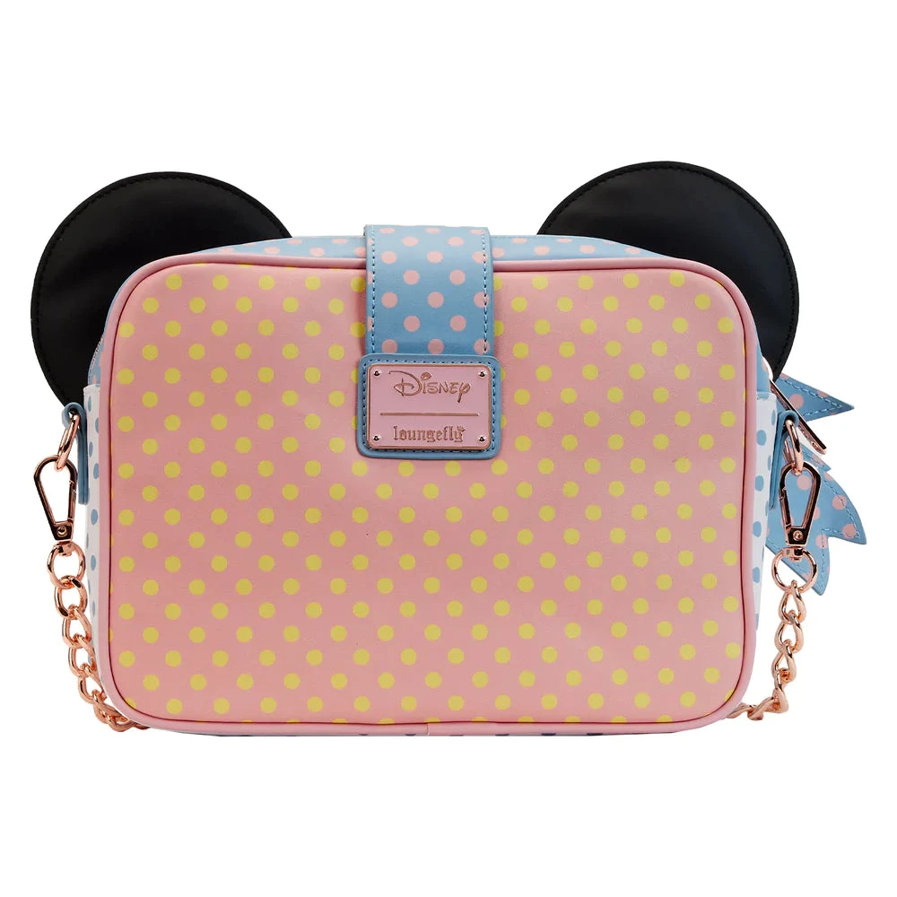 Loungefly Minnie Mouse Pastel Polka Dot Crossbody Bag 4 Loungefly Minnie Mouse Pastel Polka Dot Crossbody Bag - Image 2