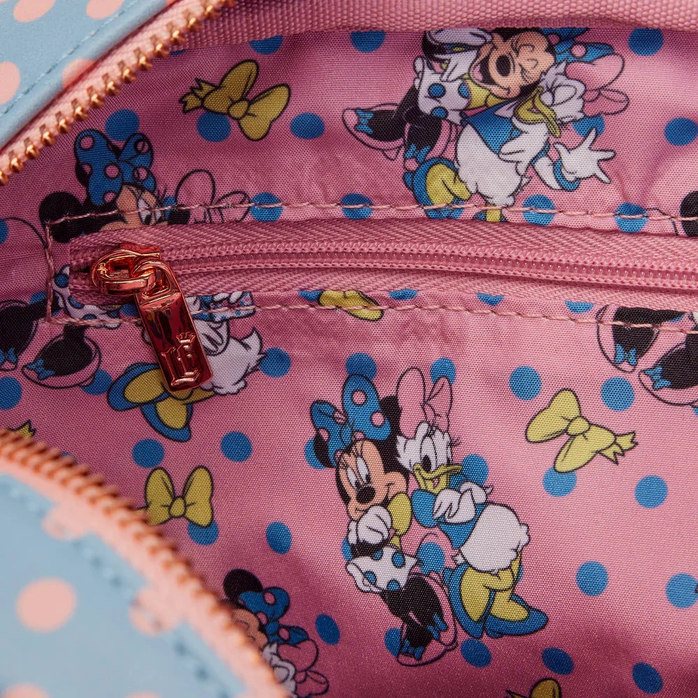 Loungefly Minnie Mouse Pastel Polka Dot Crossbody Bag 5 Loungefly Minnie Mouse Pastel Polka Dot Crossbody Bag - Image 3