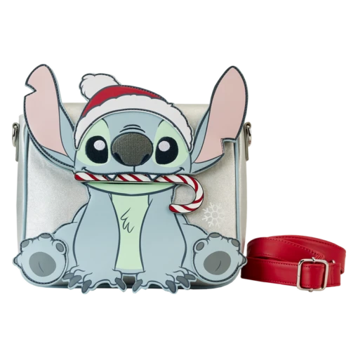 Loungefly Stitch Holiday Glitter Crossbody Bag