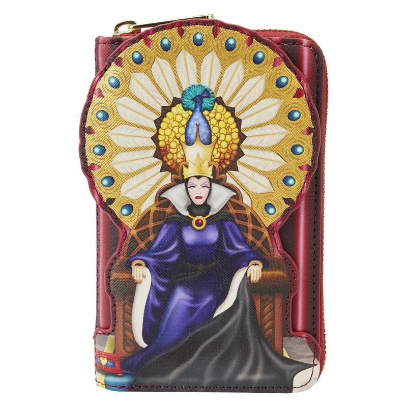 LOUNGEFLY Loungfly Disney Snow White Evil Queen Throne Zip Around Wallet 3 LOUNGEFLY Loungfly Disney Snow White Evil Queen Throne Zip Around Wallet
