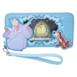 Loungefly Disney Cinderella Lenticular Princess Series Zip Around Wristlet Wallet