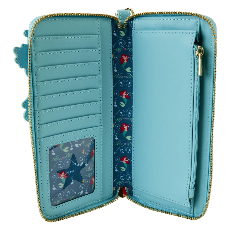 Loungefly The Little Mermaid Ariel Princess Lenticular Zip Around Wallet 6 Loungefly The Little Mermaid Ariel Princess Lenticular Zip Around Wallet - Image 4