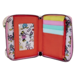 LOUNGEFLY Disney100 Mickey & Friends Classic All-Over Print Iridescent Zip Around Wallet 7 LOUNGEFLY Disney100 Mickey & Friends Classic All-Over Print Iridescent Zip Around Wallet -Fashion Accessories Store WDWA2897 LFDISNEYD100AOPZIPAROUNDWALLET0088INSIDE