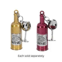 Happy Hour Wine Bottle And Wine Glass Token Charm