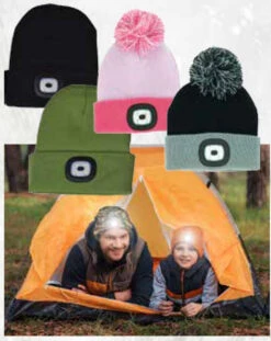 Kids Night Scout™ Rechargeable LED Black Beanie Pom Hat -Fashion Accessories Store beanie 628d8eab cb08 4893 b303 a6476dde8860