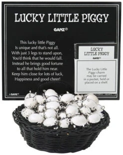 Lucky Little Piggy Token Charm -Fashion Accessories Store er14872