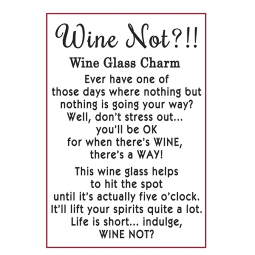Token Charm Red Wine Glass Wine Not? - Image 2