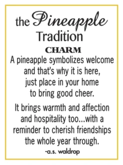 The Pineapple Tradition Token Charm -Fashion Accessories Store er56001 ht