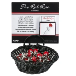 The Red Rose Token Charm -Fashion Accessories Store er61310 3
