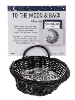 I Love You To The Moon And Back Token Charm -Fashion Accessories Store er77915 1