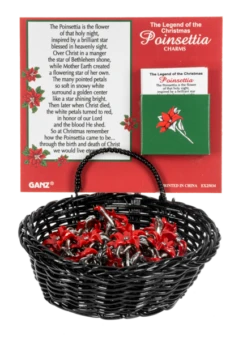 The Legend Of The Christmas Poinsettia Token Charm -Fashion Accessories Store ex25034