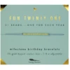 Lucky Feather Gold Bracelet Twenty-One Milestone Birthday -Fashion Accessories Store fun21 62ea8369 6590 4111 b8ea 8f4256c96cdf