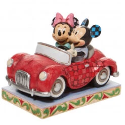 Disney Jim Mickey And Minnie In Red Car Cruise In Style Hallmark Exclusive Figurine