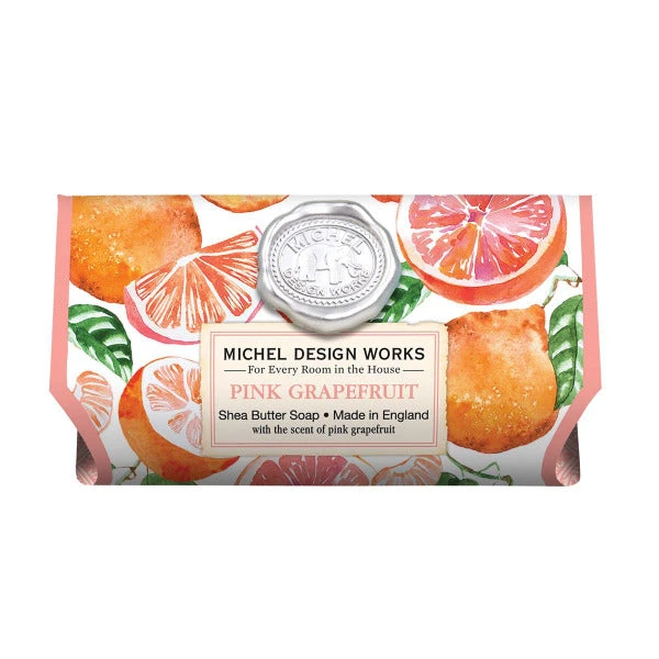 Michel Design Works Pink Grapefruit Large Bath Soap Bar 3 Michel Design Works Pink Grapefruit Large Bath Soap Bar