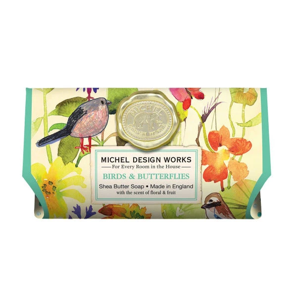 Michel Design Works Birds & Butterflies Large Bath Soap Bar 3 Michel Design Works Birds & Butterflies Large Bath Soap Bar