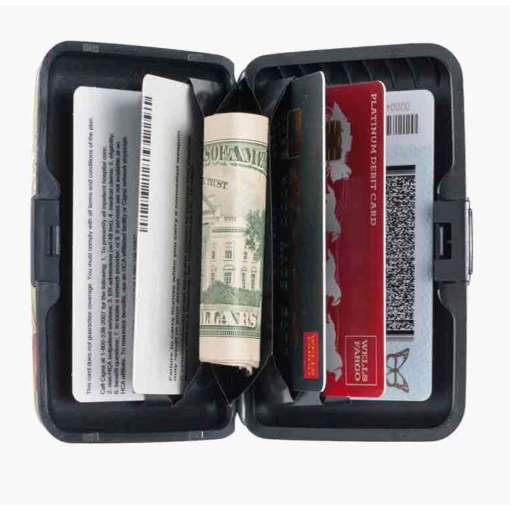 Green Eye Cat RFID Armored Wallet - Image 2